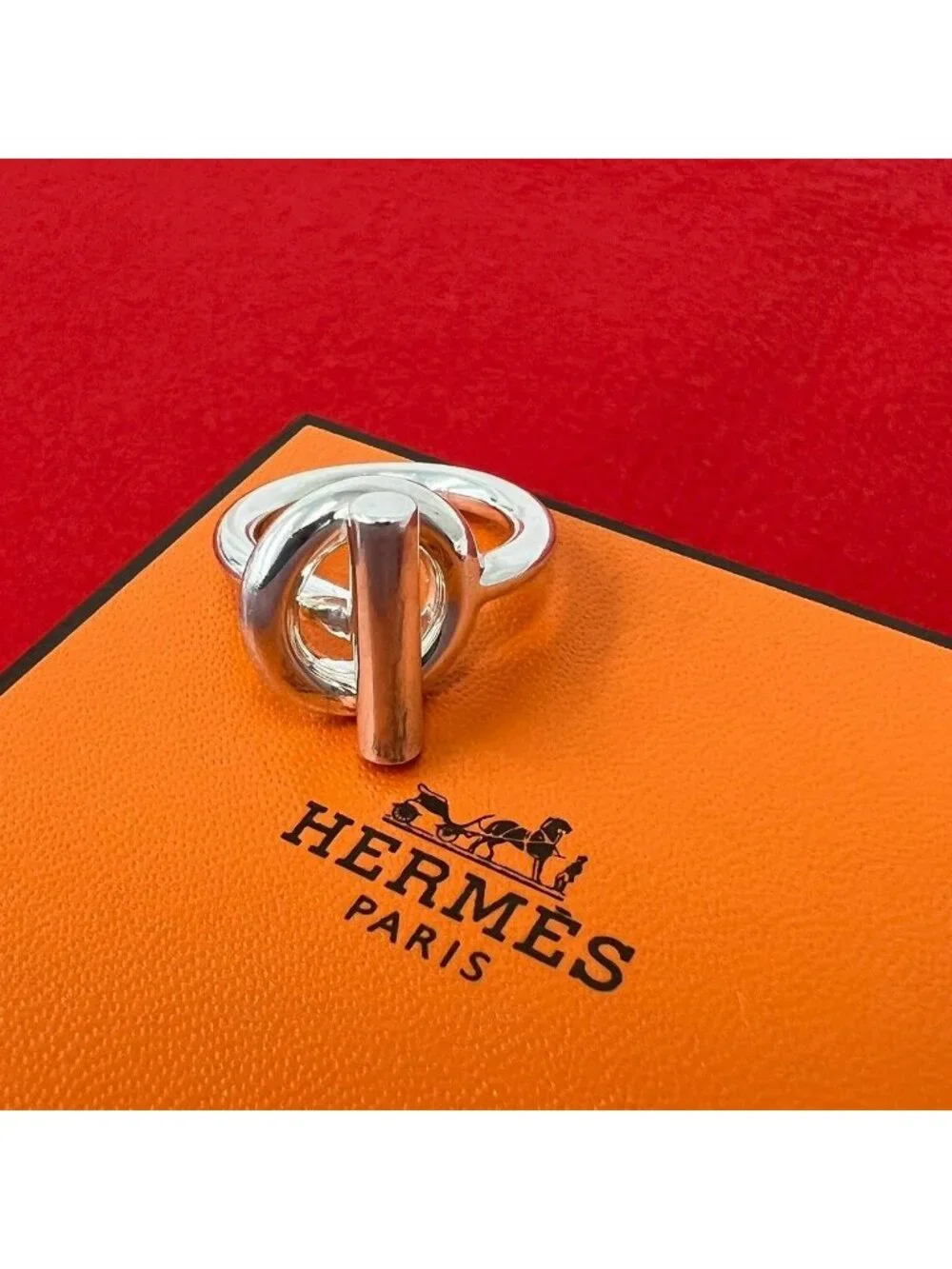 Hermes Echappee Ring 925 Sterling Silver